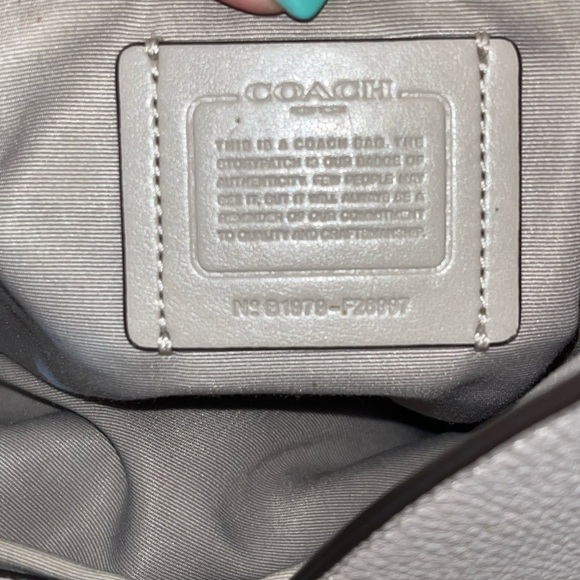 Coach Lexy Large Fog (Grey) Pebble Shoulder Bag - Picture 8 of 16